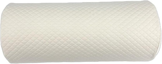 Memory Foam Half Moon Shaped Bolster Pillow for Neck Leg Knee Lumbar Feet Lower Back 16.5x7x4 (Grey)