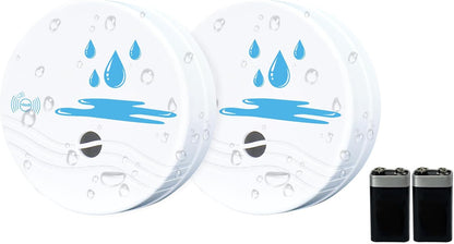 5 Pack Water Leak Detectors for Home | Water Sensor Alarm Leak Detector, 100dB, Waterproof, Kitchens, Bathrooms, Laundries, Sinks, Basements, Battery Included