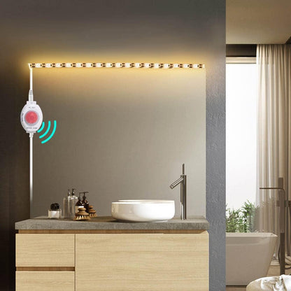 5 Feet Motion Activated Strip Lights, Plug-in LED Night Lights Waterproof for Bed, Kitchen, Stair (Warm White)