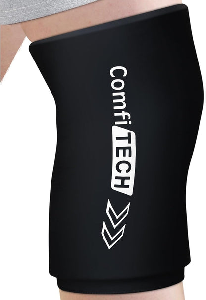 ComfiTECH Reusable Knee Ice Pack Wrap, Flexible Cold Gel Pack Sleeve, M