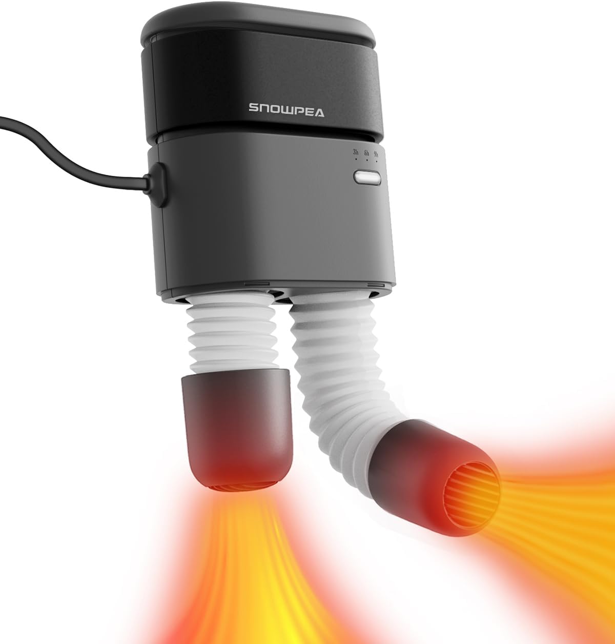 Shoe Dryer,Ski Boot Dryer with Fan Heater,11.8in Extendable Hoses,Rapid Drying,3/6/9 Hour Timer, Portable, Compact