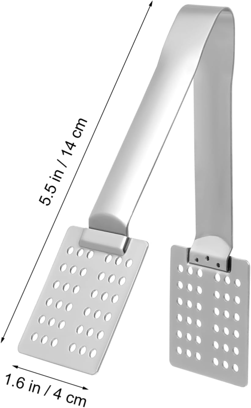 Stainless Steel Tea Bag Squeezer Tongs for Kitchen Food Use Silver | Comfortable Handling, Dishwasher Safe Cleanup, Stainless Steel Build, Silver Finish for Everyday Kitchen Use