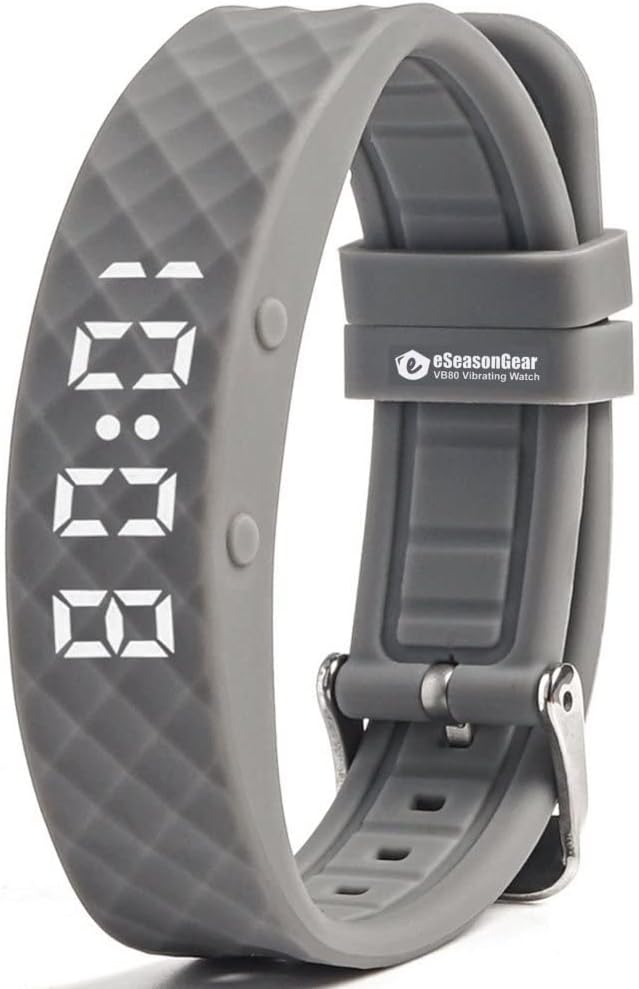 VB80 12 Alarm Vibrating Watch, Silent Vibration Shake Wake ADHD Medication Reminder