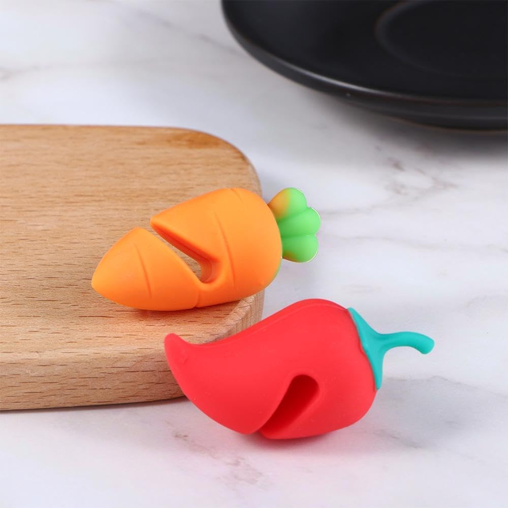 Vctitil 6Pcs Spill-proof Lid Lifter,Silicone Lid Spill Stopper Anti Overflow Pot,Cute Heat-resistant Kitchen Gadgets for Soup Pot(Multicolored)