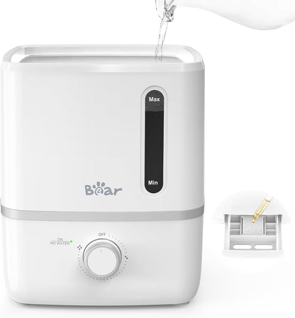 Bear 2.5L Cool Mist Humidifier & Oil Diffuser for Bedroom, White | Quiet & Rapid Mist for Whole-house Use with Adjustable Output and Auto Shut-off