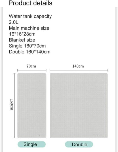 Water-Cooled Mattress Pad with Remote Control, 3-Level Adjustable Cooling, Single or Double Bed Cooling System for Hot Sleepers and Night Sweats,Double Bed