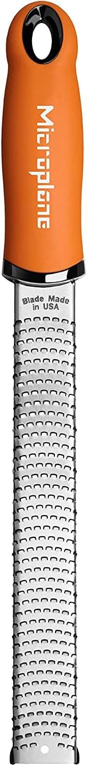 Premium Classic Series Zester - Lipstick Pink | Lemon Zester tool, Hard Cheese & Vegetable Grater | For Citrus, Parmesan Cheese, Garlic, Ginger, Nutmeg | Fine Stainless Steel Blade, Made in USA