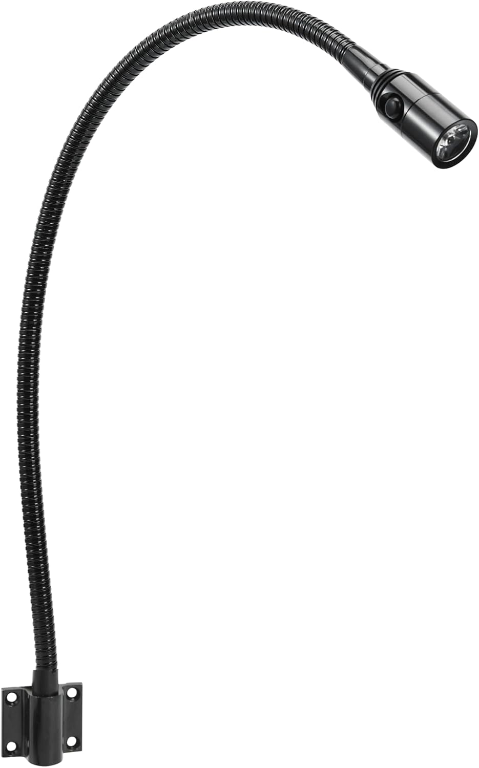 Reading LED Light Bedside Wall Mount Adjustable Gooseneck Black