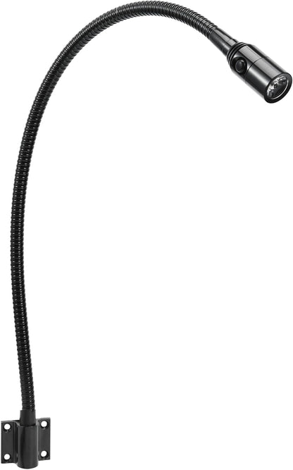 Reading LED Light Bedside Wall Mount Adjustable Gooseneck Black