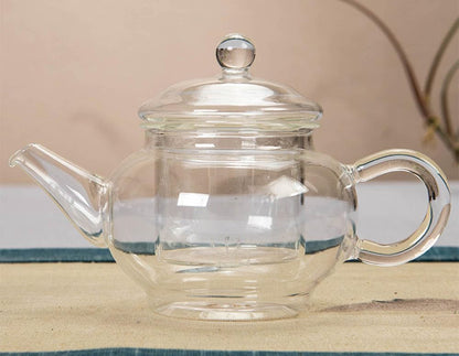Small Tea Pot,Glass Teapot with Infuser, Tea Kettle for Loose Tea,8 Oz