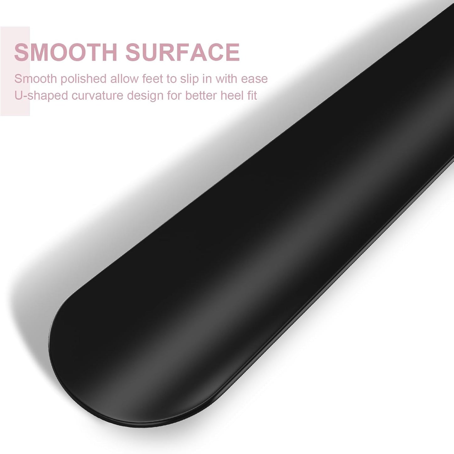16.5 Inch Long Handle Shoe Horn for Seniors Men Women Kids, Metal Shoe Horns for Boots