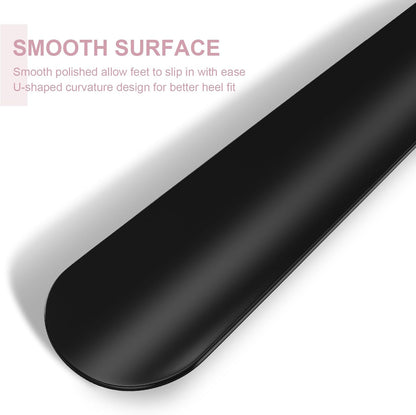 16.5 Inch Long Handle Shoe Horn for Seniors Men Women Kids, Metal Shoe Horns for Boots