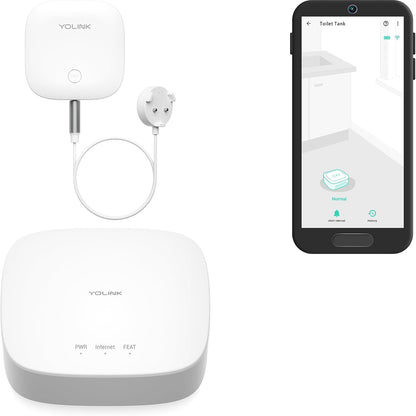 YoLink LoRa Smart Water Level Monitoring Sensor, Wireless Battery-Powered Float Switch Alarm, Sump Pump Alarm, AC Condensate Overflow, Tank Level, Toilet Leak Sensor, 105dB Siren, YoLink Hub Required