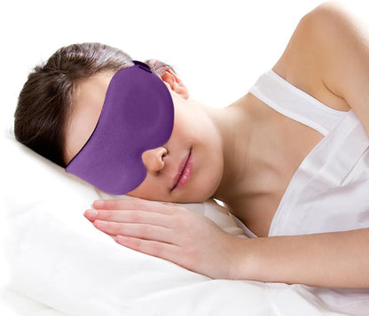 DTS Eye Sleep Mask for Side Sleepers Men Women Zero Eye Pressure 3D Cups Complete Light Blocking Night Blindfold with Adjustable Strap Shade Cover Sleeping Mask for Travel Nap Work Home (Black)