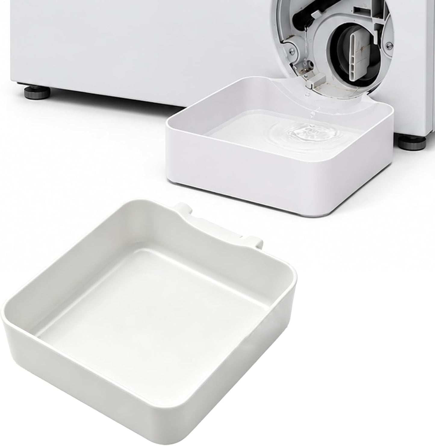 Universal Front-Load Washing Machine Drain Pan, Washing Machine Drain Tray, Leak-Proof Water Catch Drainage Tray, Easy Installation for Basements, Apartments, Mobile Homes (1Pc)