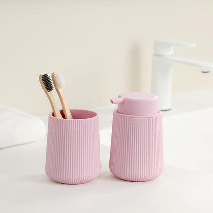 YAUKPH Black Striped Toothbrush Holder | for Electric Toothbrushes Bathroom Organizer Cup for Toothpaste Kids & Adults