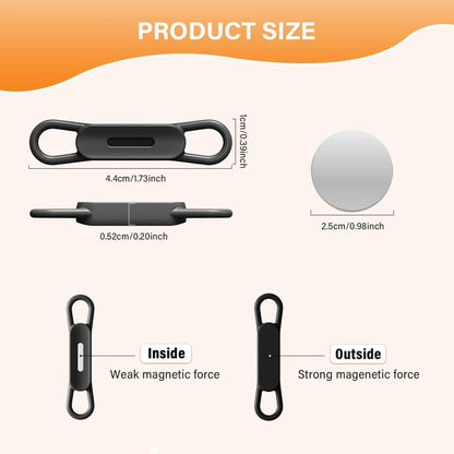XYOFUN Magnetic Pen Holders Set of 8, Adjustable Pencil Clip, White & Black | Silicone Flexible Pencil Holder, For Refrigerator, Whiteboards, Desk Accessories & Teacher Supplies