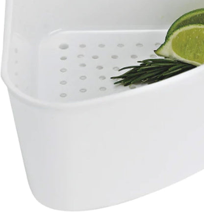 Better Houseware Triangular Kitchen Sink Drain Basket for Food, Sink Food Catcher Basket for Washing Vegetables & Fruits Corner Sink Strainer