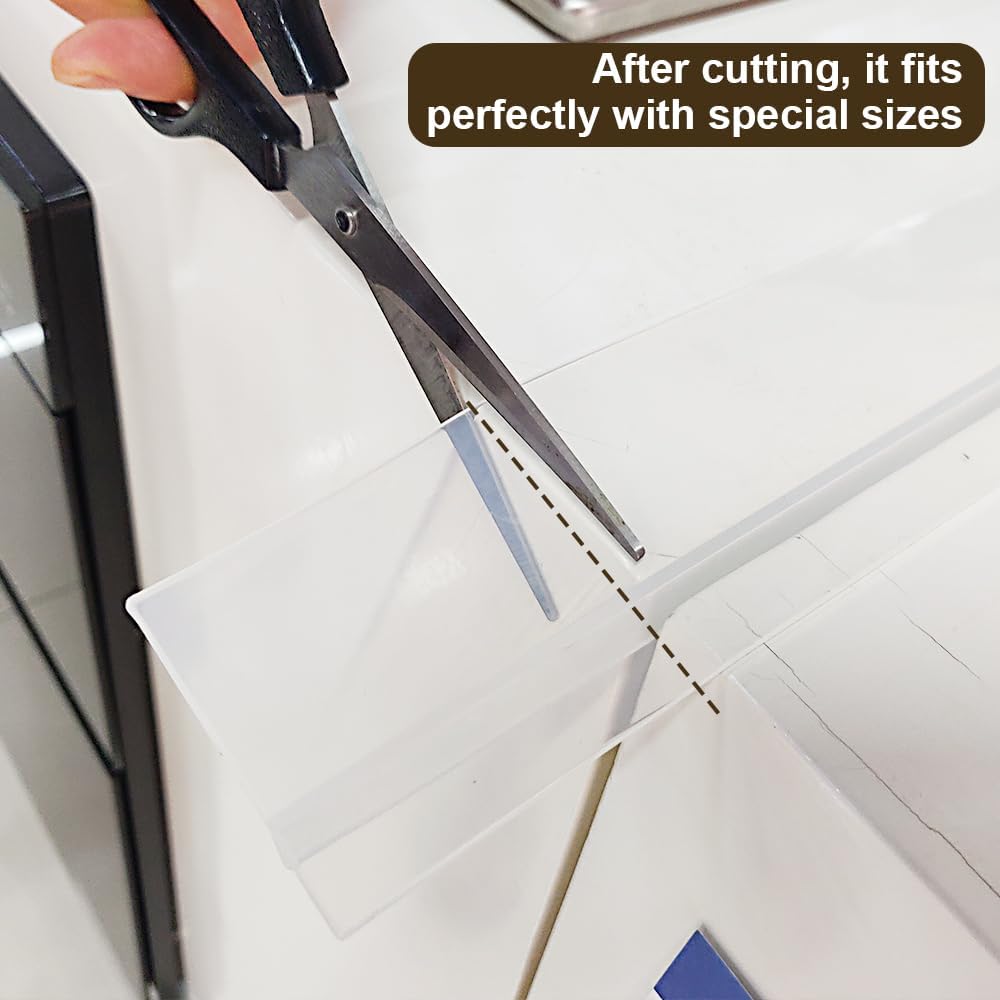 Silicone Stove Counter Gap Cover 30 Inch Side Range Gap Filler 2 Pack Black | Extra long kitchen stove gap covers, 0.2-1 inch gap, heavy 10 oz, cut to size, oven crack guards between stove and counter