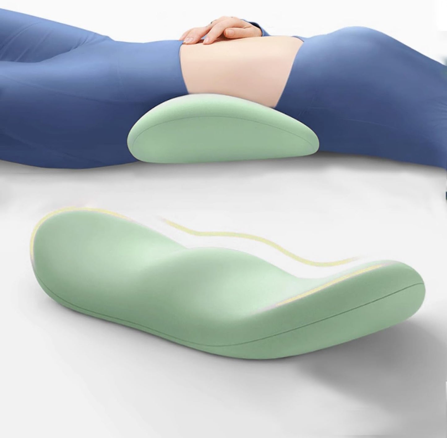 GDLKPS Sleep Lumbar Support Pillow is Used to Relieve Low Back Pain.Memory Foam Back Wedge Bolster Pillow for Side Sleepers for Car, Bed, Chair, Sofa Lower Back Pillow for Sleeping (Pink) (Pink)