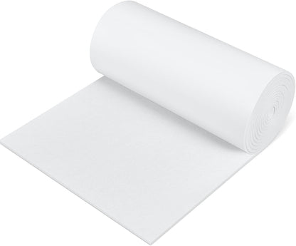 Fullhawl Large Felt Furniture Pads 8 x 60 Inch Non Slip Self Adhesive Heavy Duty Cuttable Strip Roll Felt Sheet Tape for Protecting Hardwood Floors Chair Wall, White