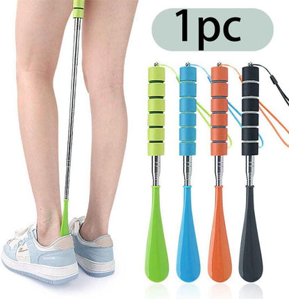 Telescoping Long Handle Shoe Horn, Stainless Steel Shoehorn, 1 Pack