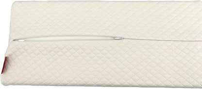 Memory Foam Half Moon Shaped Bolster Pillow for Neck Leg Knee Lumbar Feet Lower Back 16.5x7x4 (Grey)
