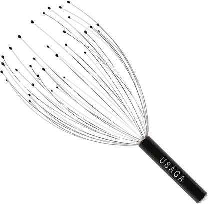USAGA 36 Fingers Head Massager Scalp Massager Head Scratcher (Black)