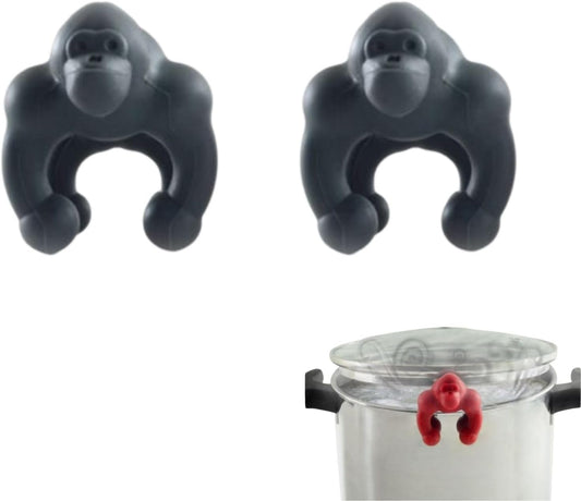 2 Pcs Pot Lid Lifter Silicone Spill Proof Lid Lifter Splash-Proof Steam Release Pan pot lid lifter Kitchen Tool Decoration Pot Lid & Cute Kitchen Accessories (Mix)