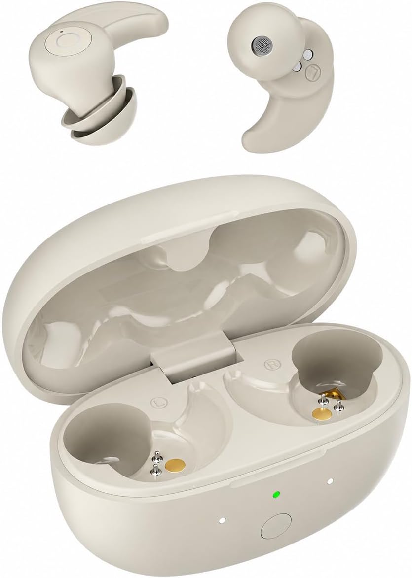 OHAYO Sleep Earbuds Bluetooth 6.0 Noise Cancelling Headphones for Side Sleepers No Touch Control Tiny Sleeping Ear Buds