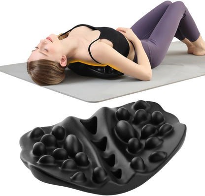 Upper Back Stretcher with 22 Pressure Points for Shoulder Blades | Firm high-density foam trigger point massager for shoulder blades, trapezius and upper back; body-weight pressure control