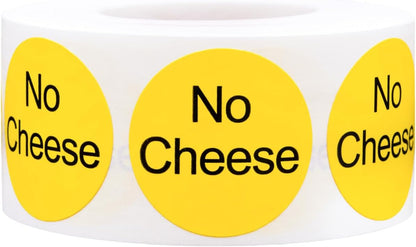 Yellow with Black Carnitas Circle Dot Adhesive Stickers, 1 Inch Round Labels, 500 Total Stickers