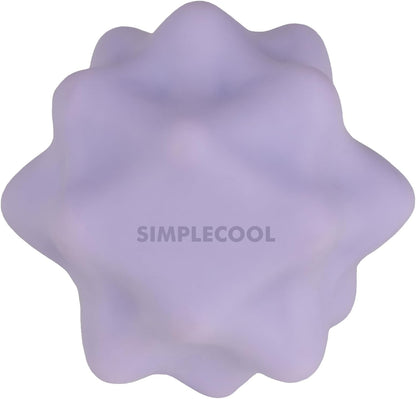 Small Spiky Massage Ball Trigger Point Massage Tool 2.2"×2.1" Blue | Solid Bumpy Massager for Deep Tissue Myofascial Release Hand Foot Plantar Fasciitis Pain Relief Knots Acupoint Yoga Fitness