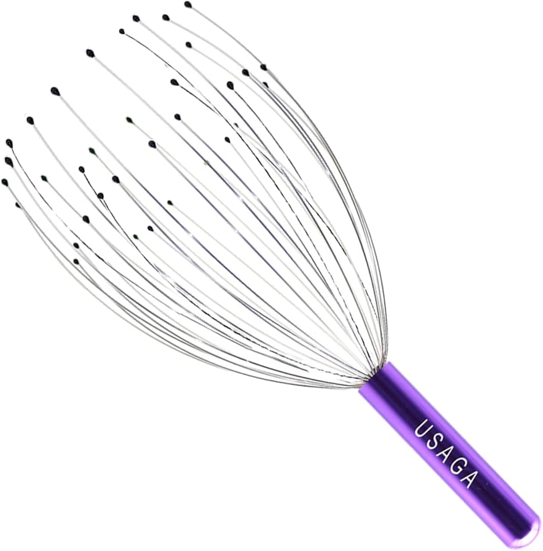 USAGA 36 Fingers Head Massager Scalp Massager Head Scratcher (Black)