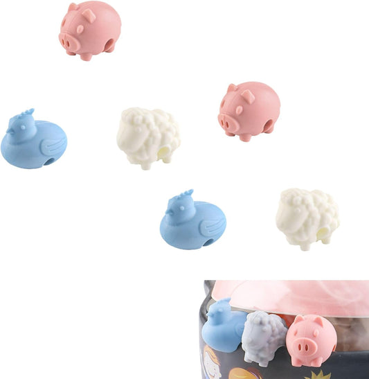6 Pcs Pot Lid Lifter Silicone Spill Proof Lid Lifter Splash-Proof Steam Release Pan pot lid lifter Kitchen Tool Decoration Pot Lid & Cute Kitchen Accessories (Mixed (color random))