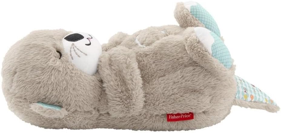 FISHER-PRICE BABY Toy Soothe 'n Snuggle Otter Portable Plush Sound Machine with Music Lights & Breathing Motion for Newborns 0+ Months