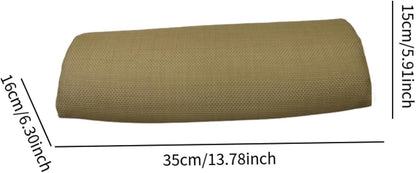 Chaise Lounge Head Pillow Neck Support Cushion Soft Removable with Elastic Band Recliner Headrest Pillow for Office Garden, Khaki