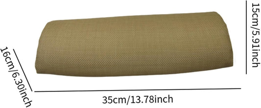 Chaise Lounge Head Pillow Neck Support Cushion Soft Removable with Elastic Band Recliner Headrest Pillow for Office Garden, Khaki