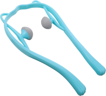 ARTIBETTER Cat-Shaped Neck Massage Roller Handheld Neck Massager Blue for Cervical Vertebra Relaxation and Muscle Relief