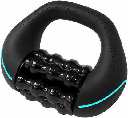 Electric Muscle Roller, Deep Tissue Percussive Electric Massager for Post-Workout & Muscle Recovery, Handheld Tool with 3-Speed Motor, 6 Heads & 24 Massage Points