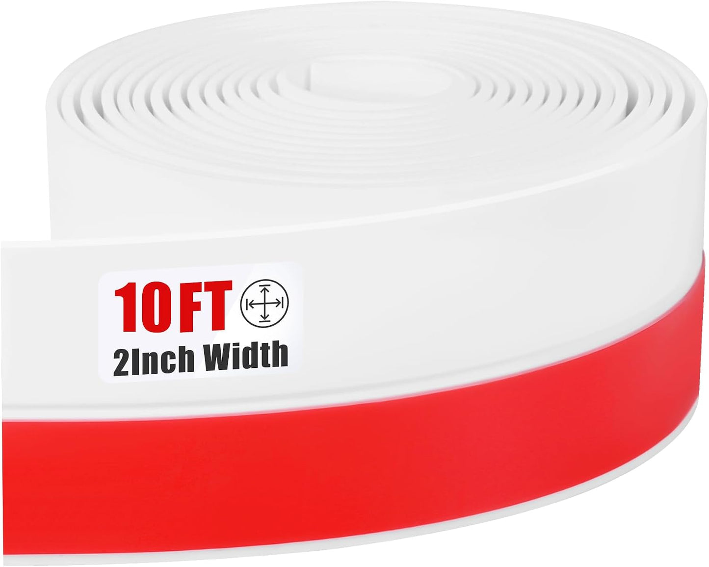 Draft Seal Tape for Doors and Windows 2 in x 20 Ft Silicone Weather Stripping Extra Thick 2mm Door Seal Strip with Strong Adhesive Draft Insulation Stopper Side Seal - Clear