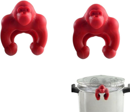 2 Pcs Pot Lid Lifter Silicone Spill Proof Lid Lifter Splash-Proof Steam Release Pan pot lid lifter Kitchen Tool Decoration Pot Lid & Cute Kitchen Accessories (Mix)