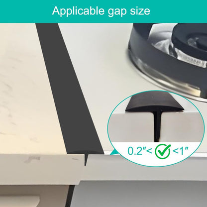 Stove Counter Gap Cover - 25 Inch Silicone Stove Gap Filler 2 Pack White | Kitchen silicone oven gap filler, countertop strips gap guard, easy to clean; white counter gap cover,crack guard for counter