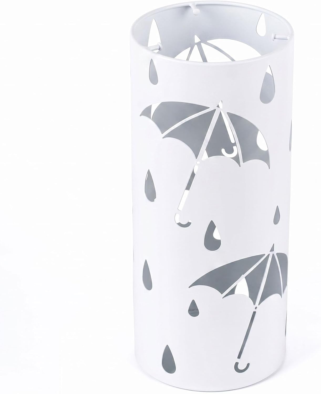 BEWBBAT Umbrella Stand Rack for Entryway, Freestanding Round Metal Umbrella Holder, Rain Collection Umbrella Organizer Bin for for Can Walking Stick, Home Office Decor, Hold 4-5 Umbrellas