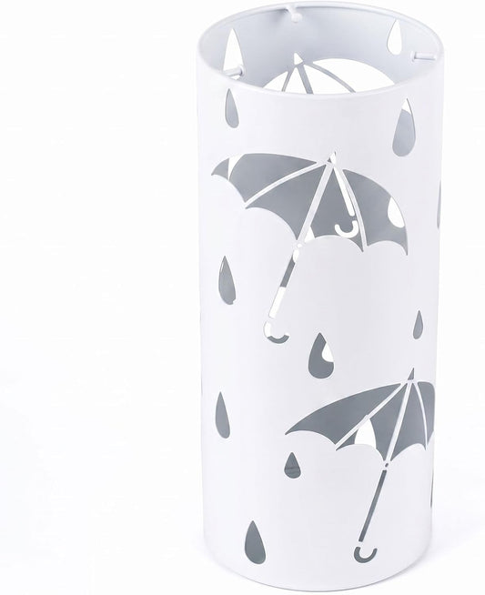BEWBBAT Umbrella Stand Rack for Entryway, Freestanding Round Metal Umbrella Holder, Rain Collection Umbrella Organizer Bin for for Can Walking Stick, Home Office Decor, Hold 4-5 Umbrellas