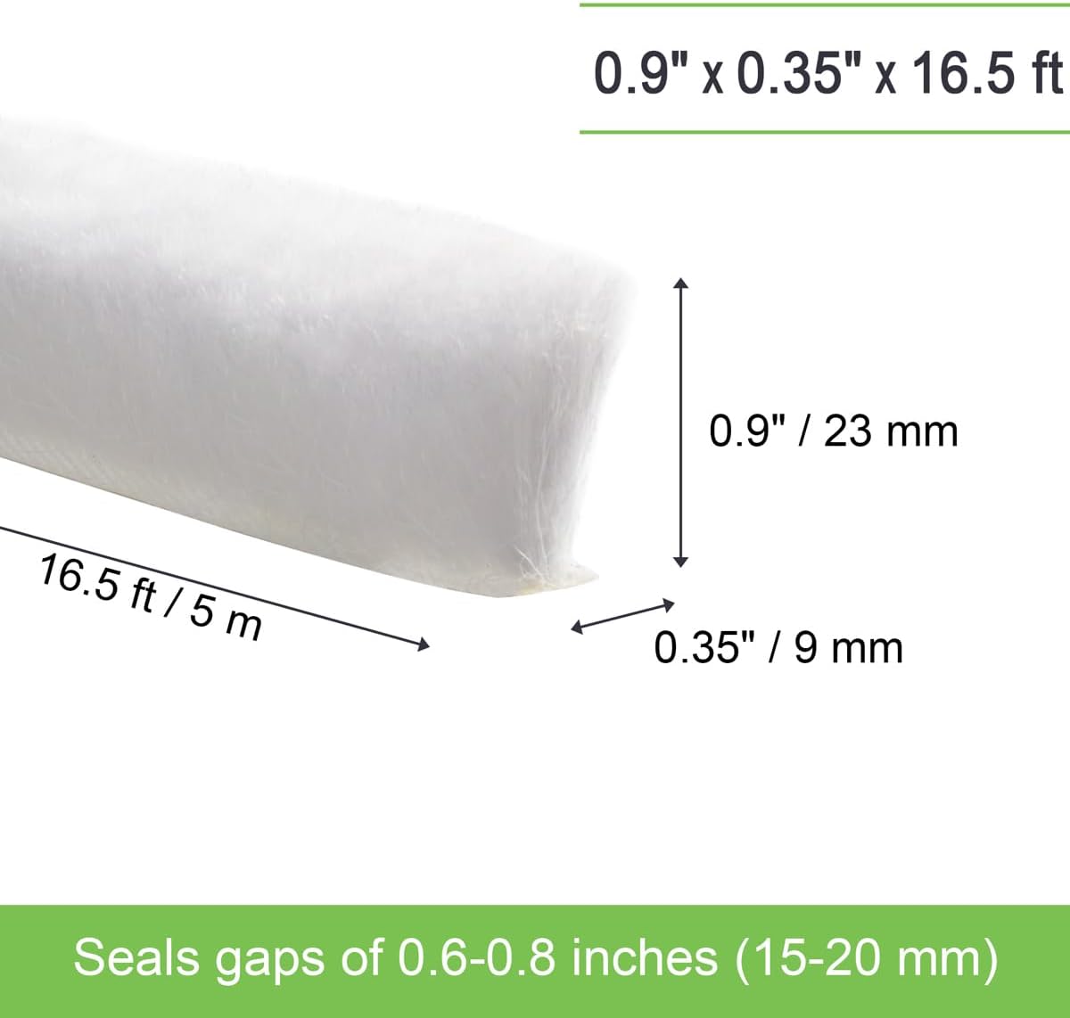 Self-Adhesive Weather Stripping Seal for Doors & Windows – Soundproof Insulation Gap Filler for Sliding, Exterior, Front, and Jamb Frames – 0.2" x 0.35" x 16.5 ft, Gray