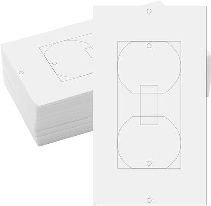 50 Pack Outlet Gasket, 4.21x2.44 Inch EVA Draft Stopper Insulation | Fits Duplex Toggle Rocker Plates, Safe Odorless EVA, 2-Minute Peel-Stick, Winter Draft Summer Cool