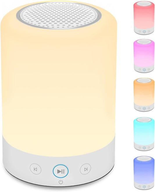 Night Lights, White Noise Machine – 20 Non-Looping Sleep Sounds, Rechargeable Battery, Touch Control, 6 Timers & Memory Function | Portable Sound Machine for Baby, Adults, Nursery, Travel
