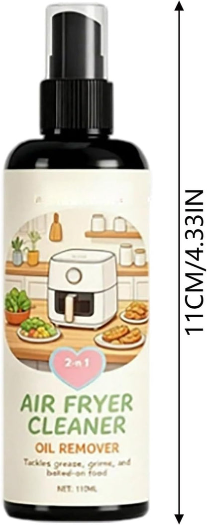 2 in 1 Air Fryer Cleaner & Degreaser Spray, Instantly Dissolves Baked-On Grease, Safe Non-Stick Coating No-Scratch Formula For Baskets, Racks & Trays (2)