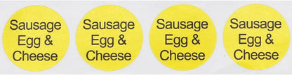 Yellow with Black Carnitas Circle Dot Adhesive Stickers, 1 Inch Round Labels, 500 Total Stickers